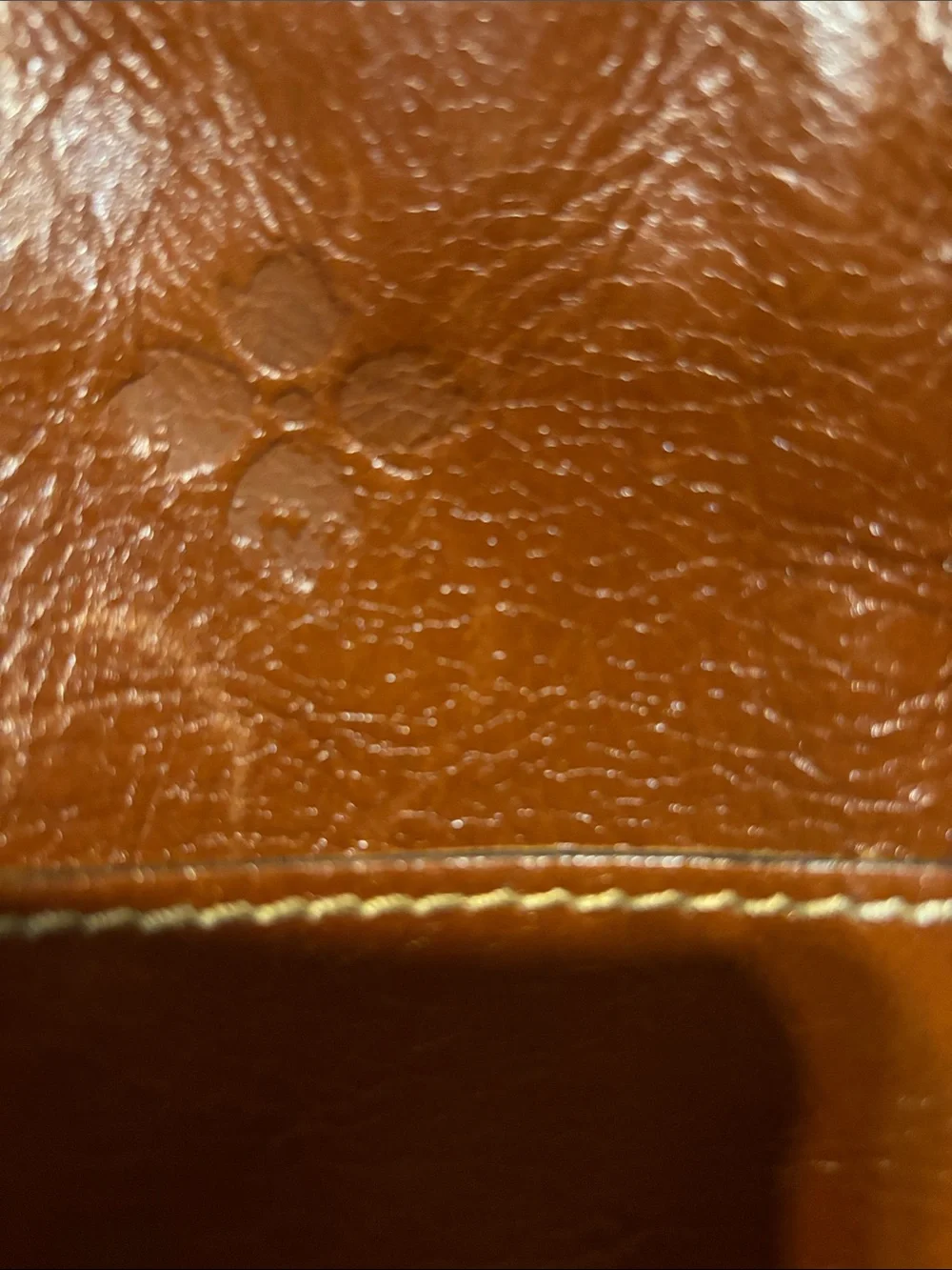 Patricia Nash Cognac Leather Studded Tote